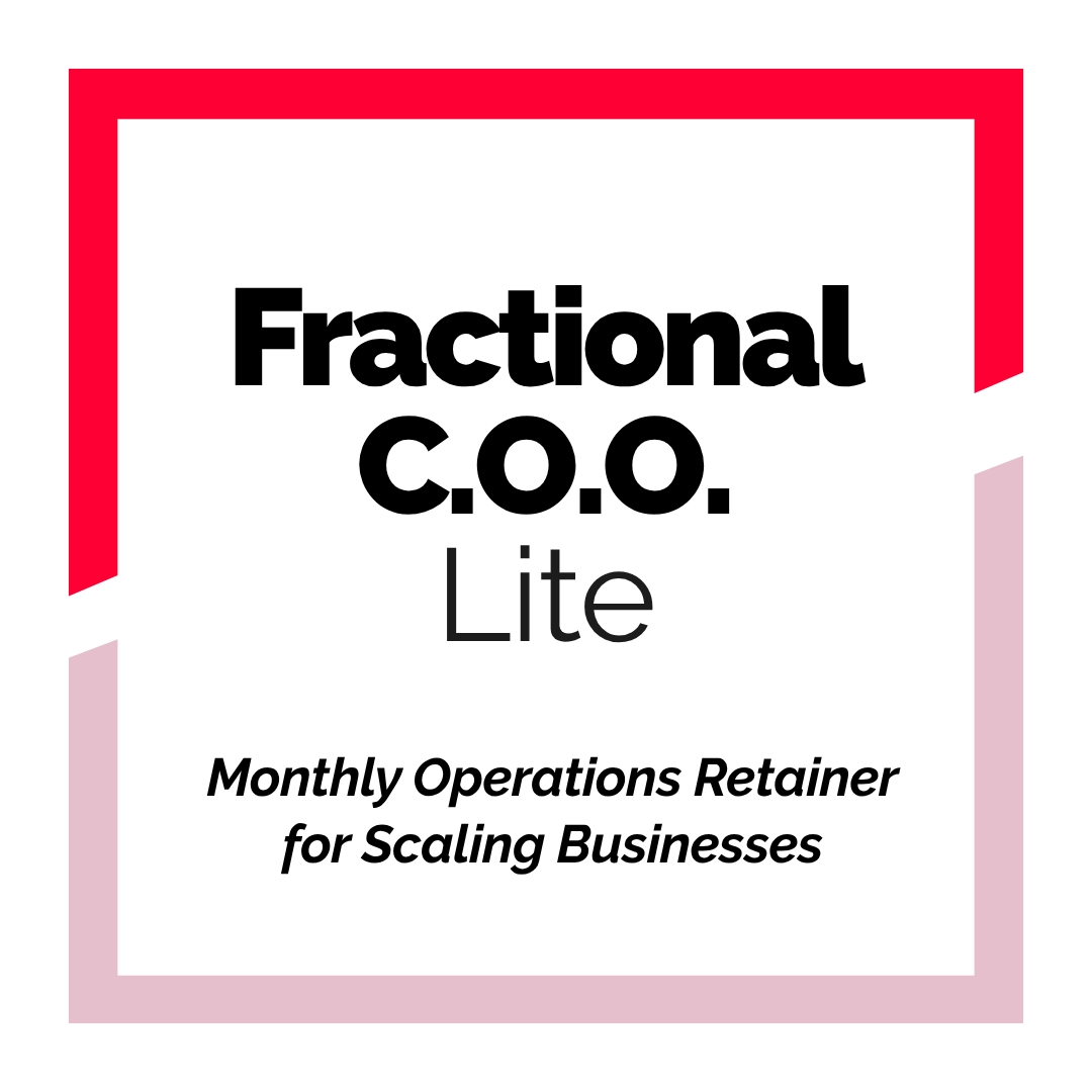📊 Fractional COO Lite: Monthly Operations Retainer for Scaling Businesses