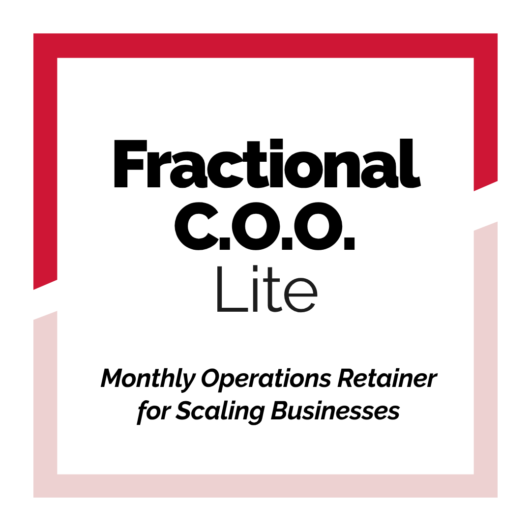 📊 Fractional COO Lite: Monthly Operations Retainer for Scaling Businesses