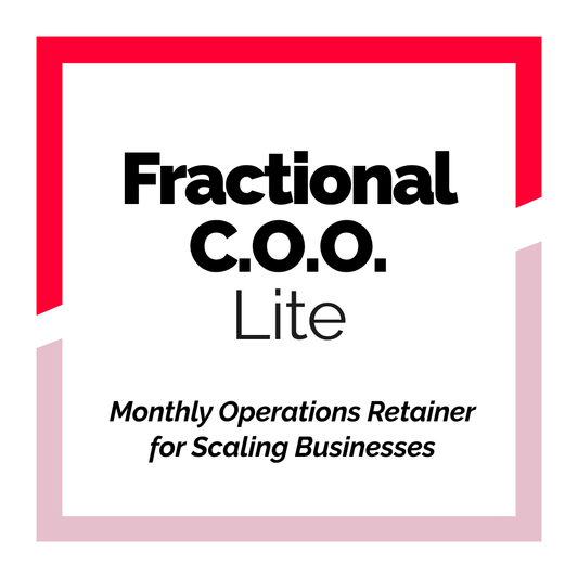 📊 Fractional COO Lite: Monthly Operations Retainer for Scaling Businesses